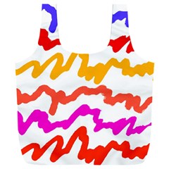 Multicolored Scribble Abstract Pattern Full Print Recycle Bag (xxl) by dflcprintsclothing