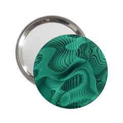 Biscay Green Swirls 2 25  Handbag Mirrors by SpinnyChairDesigns