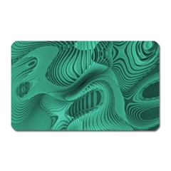 Biscay Green Swirls Magnet (rectangular) by SpinnyChairDesigns