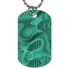 Biscay Green Swirls Dog Tag (one Side) by SpinnyChairDesigns