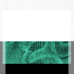 Biscay Green Swirls Rectangular Jigsaw Puzzl by SpinnyChairDesigns