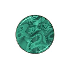 Biscay Green Swirls Hat Clip Ball Marker (10 Pack) by SpinnyChairDesigns