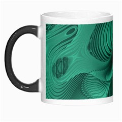 Biscay Green Swirls Morph Mugs by SpinnyChairDesigns