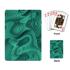 Biscay Green Swirls Playing Cards Single Design (rectangle) by SpinnyChairDesigns