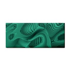 Biscay Green Swirls Hand Towel by SpinnyChairDesigns