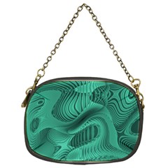 Biscay Green Swirls Chain Purse (one Side) by SpinnyChairDesigns