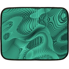 Biscay Green Swirls Double Sided Fleece Blanket (mini)  by SpinnyChairDesigns