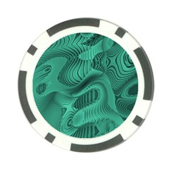 Biscay Green Swirls Poker Chip Card Guard (10 Pack) by SpinnyChairDesigns