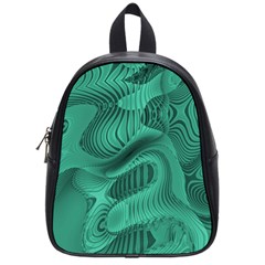 Biscay Green Swirls School Bag (small) by SpinnyChairDesigns