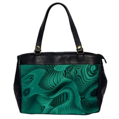 Biscay Green Swirls Oversize Office Handbag by SpinnyChairDesigns