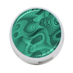 Biscay Green Swirls 4-port Usb Hub (two Sides) by SpinnyChairDesigns