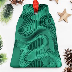 Biscay Green Swirls Ornament (bell) by SpinnyChairDesigns