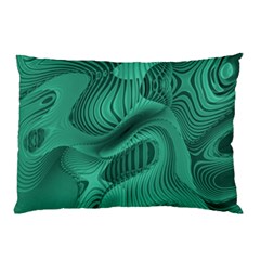 Biscay Green Swirls Pillow Case (two Sides) by SpinnyChairDesigns