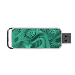 Biscay Green Swirls Portable Usb Flash (one Side) by SpinnyChairDesigns