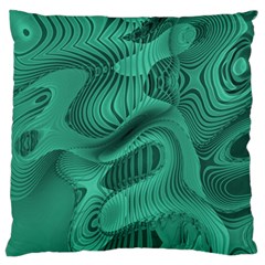 Biscay Green Swirls Standard Flano Cushion Case (two Sides) by SpinnyChairDesigns