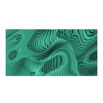 Biscay Green Swirls Satin Wrap Front