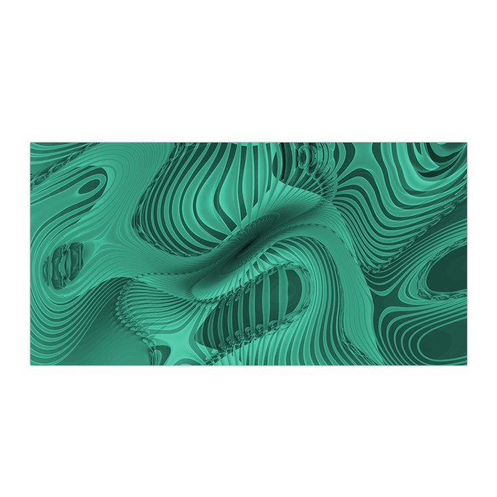 Biscay Green Swirls Satin Wrap