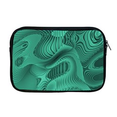 Biscay Green Swirls Apple Macbook Pro 17  Zipper Case by SpinnyChairDesigns