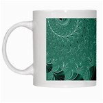 Biscay Green Black Spirals White Mugs Left