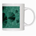 Biscay Green Black Spirals White Mugs Right