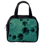 Biscay Green Black Spirals Classic Handbag (One Side) Front