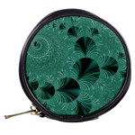 Biscay Green Black Spirals Mini Makeup Bag Back