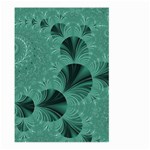 Biscay Green Black Spirals Large Garden Flag (Two Sides) Front