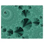 Biscay Green Black Spirals Double Sided Flano Blanket (Medium)  60 x50  Blanket Back