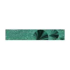 Biscay Green Black Spirals Flano Scarf (mini) by SpinnyChairDesigns