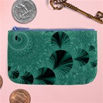 Biscay Green Black Spirals Large Coin Purse Front