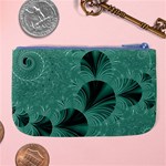 Biscay Green Black Spirals Large Coin Purse Back