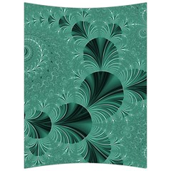 Biscay Green Black Spirals Back Support Cushion by SpinnyChairDesigns