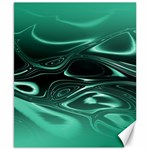 Biscay Green Black Swirls Canvas 8  x 10  8.15 x9.66  Canvas - 1