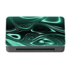 Biscay Green Black Swirls Memory Card Reader With Cf by SpinnyChairDesigns