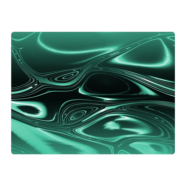 Biscay Green Black Swirls Double Sided Flano Blanket (Mini) 