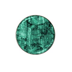 Biscay Green Black Textured Hat Clip Ball Marker (10 Pack) by SpinnyChairDesigns