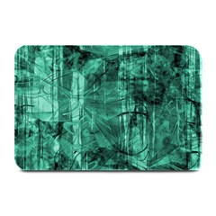 Biscay Green Black Textured Plate Mats by SpinnyChairDesigns