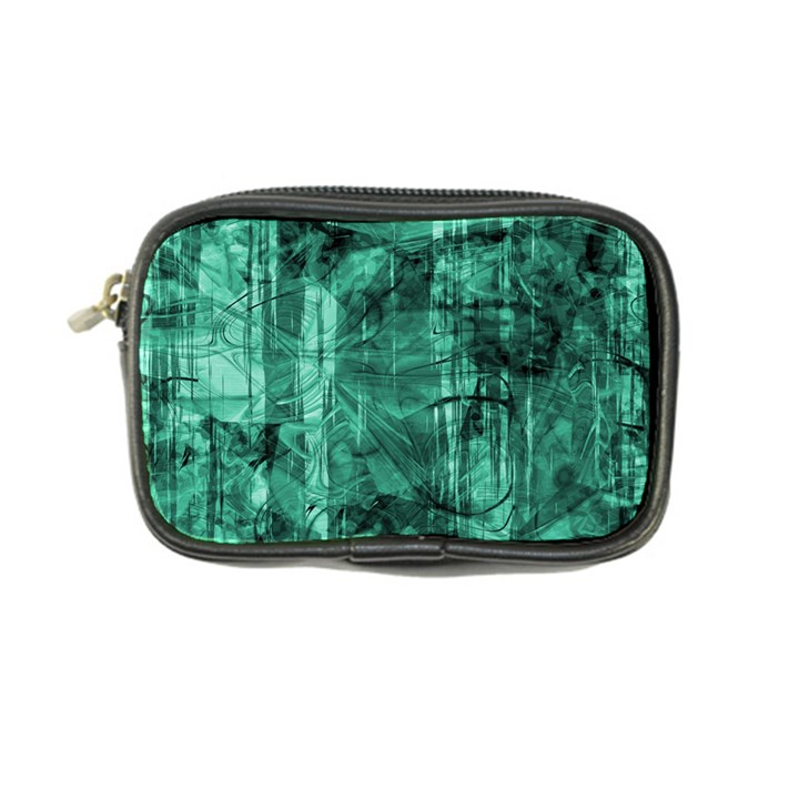 Biscay Green Black Textured Coin Purse