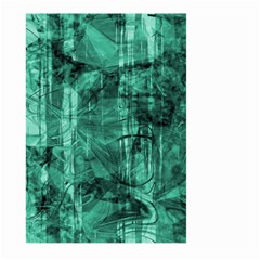 Biscay Green Black Textured Large Garden Flag (two Sides) by SpinnyChairDesigns