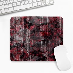 Red Black Abstract Texture Large Mousepads by SpinnyChairDesigns