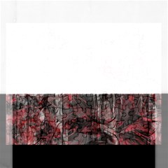 Red Black Abstract Texture Rectangular Jigsaw Puzzl by SpinnyChairDesigns