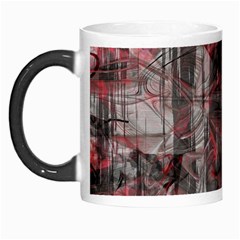 Red Black Abstract Texture Morph Mugs by SpinnyChairDesigns