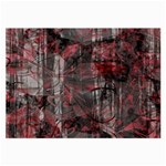 Red Black Abstract Texture Large Glasses Cloth (2 Sides) Back