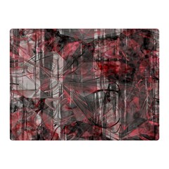 Red Black Abstract Texture Double Sided Flano Blanket (mini)  by SpinnyChairDesigns