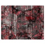 Red Black Abstract Texture Double Sided Flano Blanket (Medium)  60 x50  Blanket Back