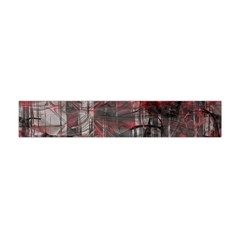 Red Black Abstract Texture Flano Scarf (mini) by SpinnyChairDesigns