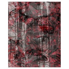 Red Black Abstract Texture Drawstring Bag (small) by SpinnyChairDesigns