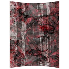 Red Black Abstract Texture Back Support Cushion by SpinnyChairDesigns