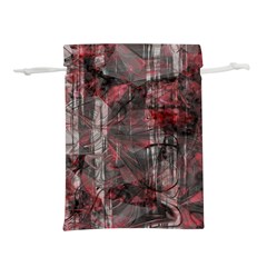 Red Black Abstract Texture Lightweight Drawstring Pouch (s) by SpinnyChairDesigns