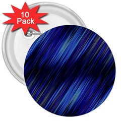 Indigo and Black Stripes 3  Buttons (10 pack) 